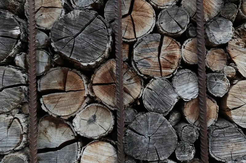 A collage of different wood textures and grains.